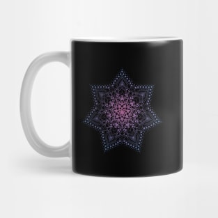 Purple and Blue Mandala, Aqua And Purple Mandala, Dotted Mandala Tee Mug